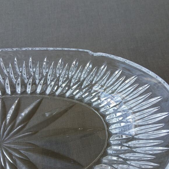 Princess House Royal Highlights Lead Crystal Oval Serving Dish 821 vintage 90s - Picture 5 of 9